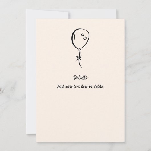 25e grillige doodle handgeschreven verjaardagsfees kaart (Achterkant)