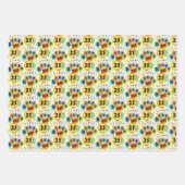 25e Happy Birthday Typography Balloons Inpakpapier Vel (Voorkant 2)