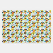 25e Happy Birthday Typography Balloons Inpakpapier Vel (Voorkant 3)