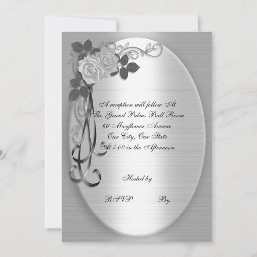 25e herdenkingsdag van de bruiloft Wit rozen Kaart (Achterkant)