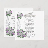 25e herdenkingsdag van de bruiloft Wit rozen Kaart (Voorkant / Achterkant)