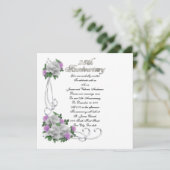 25e herdenkingsdag van de bruiloft Wit rozen Kaart (Staand voorkant)