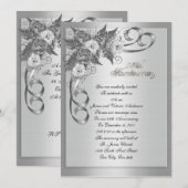 25e herdenkingsdag van de bruiloft Wit rozen Kaart (Voorkant / Achterkant)