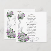 25e herdenkingsdag van de bruiloft Wit rozen Kaart (Voorkant / Achterkant)