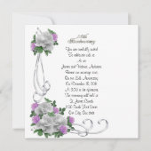 25e herdenkingsdag van de bruiloft Wit rozen Kaart (Voorkant)