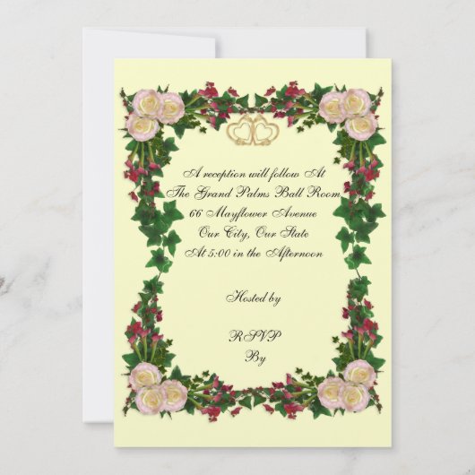 25e hernieuwing huwelijksdag vow uitnodiging tot h (Achterkant)