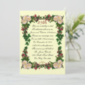 25e hernieuwing huwelijksdag vow uitnodiging tot h (Staand voorkant)