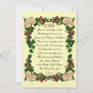 25e hernieuwing huwelijksdag vow uitnodiging tot h