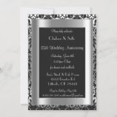 25e Huwelijkse Trouwdag Zilver en Zwart | Doe-het- Kaart (Achterkant)