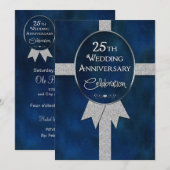 25e huwelijksfeest Jubileum - Uitnodigingen (Voorkant / Achterkant)