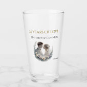 25e Huwelijksjubileum Erfstuk Viering Glas (Voorkant)