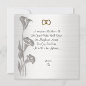 25e huwelijksjubileum geloften vernieuwing calla l kaart (Achterkant)