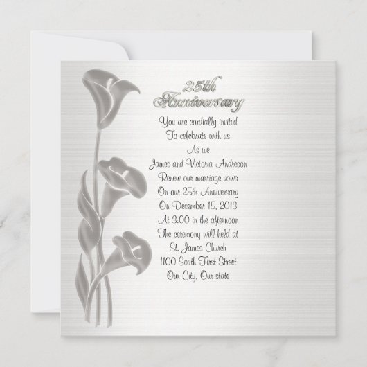25e huwelijksjubileum hernieuwing van geloften cal kaart (Voorkant)