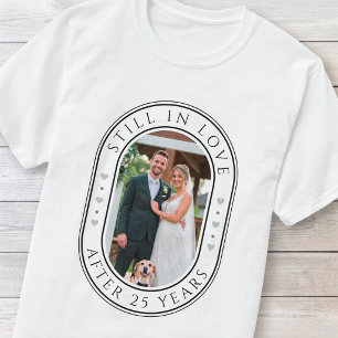 25e Huwelijksjubileum met eigen foto T-shirt