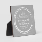 25e Huwelijksjubileum Persoonlijk Fotoplaat (Voorkant)
