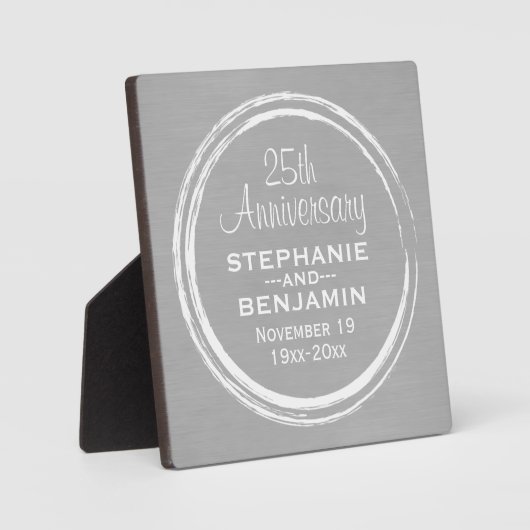 25e Huwelijksjubileum Persoonlijk Fotoplaat (Voorkant)