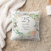 25e Huwelijksjubileum Rozen Bloemen Kussen (Deken)