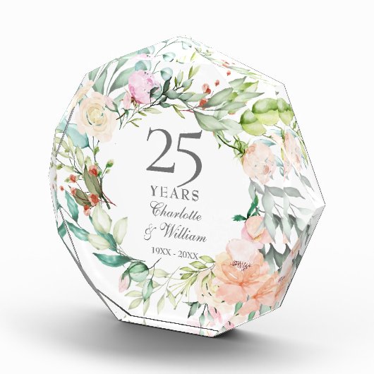 25e Huwelijksjubileum Rozen Krans  Fotoblokken (Rechts)