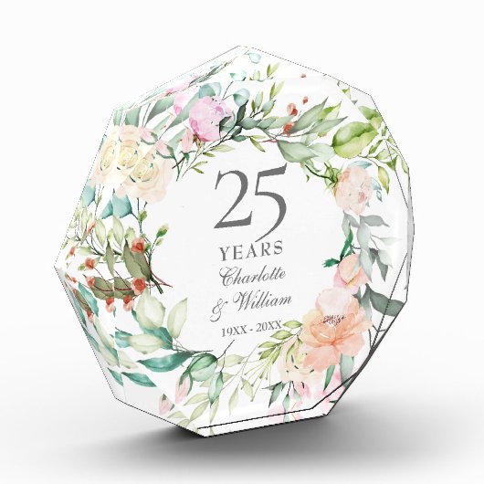 25e Huwelijksjubileum Rozen Krans  Fotoblokken (Links)