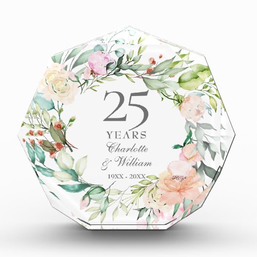 25e Huwelijksjubileum Rozen Krans  Fotoblokken (Voorkant)