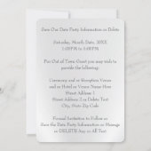 25e huwelijksjubileum SAVE the DATE Kaarten (Achterkant)