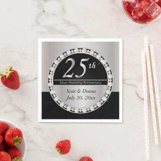 25e Huwelijksjubileum Servetten (Insitu)