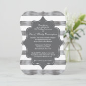 25e huwelijksjubileum uitnodiging - Wit, Grijs (Staand voorkant)