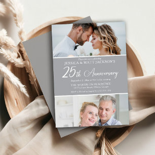 25e Huwelijksjubileum Vieren Toen en Nu Kaart