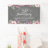 25e huwelijksjubileum waterverfrozen welkom spandoek (Insitu)
