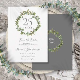 25e Huwelijksjubileum Zilveren Bruiloft Groene Gui Save The Date