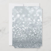 25e huwelijksjubileum zilveren glitterhart kaart (Achterkant)