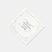 25e huwelijksjubileum Zilveren Hartjes Confetti Servet (Hoek)