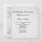 25e Huwelijksjubileum Zilveren Huwelijksfeest Lace Kaart (Achterkant)