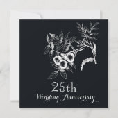 25e huwelijksjubileumfeest kaart (Voorkant)