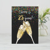 25e huwelijksjubileumfeest kaart (Staand voorkant)