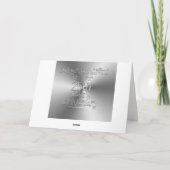 25e huwelijksverjaardag Chic Zilveren Typografie Kaart (Achterkant)