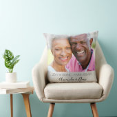 25e huwelijksverjaardag foto zilver stijlvol kussen (Stoel)