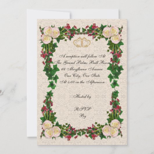 25e huwelijksverjaardag gelofte vernieuwing kaart (Achterkant)