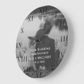 25e huwelijksverjaardag moderne foto vijftigste  grote klok (Hoek)