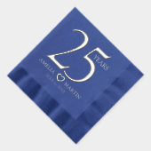 25e huwelijksverjaardag Silver Open Heart Folie Servetten (Rechts)