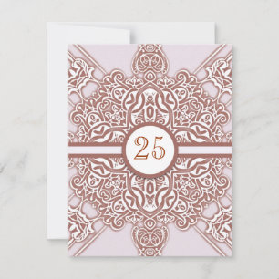 25e huwelijksverjaardag vintage chic uitnodigingen