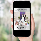 25e huwelijksverjaardag zilveren foto welkomstbord poster