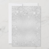 25e huwelijksverjaardag zilveren glitter luxe kaart (Achterkant)