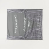 25e huwelijksverjaardag Zilveren Gordijn Wandkleed (Voorkant (horizontaal))