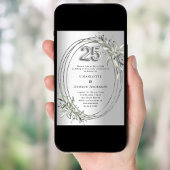 25e huwelijksverjaardag zilveren groen kaart