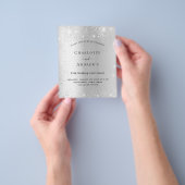25e huwelijksverjaardag zilveren uitnodiging flyer (Hand)