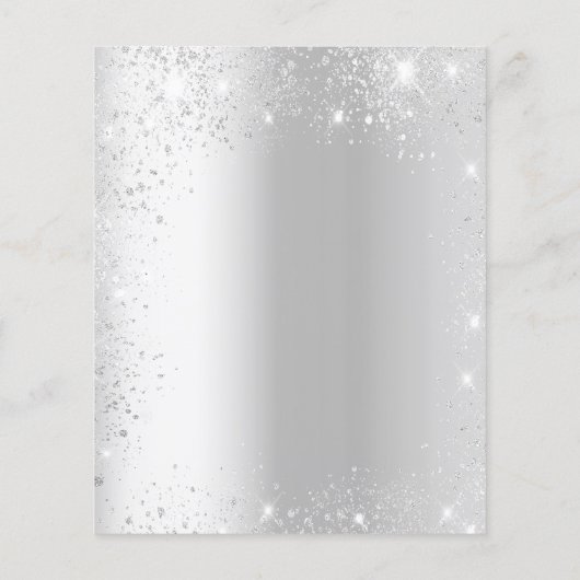 25e huwelijksverjaardag zilveren uitnodiging flyer (Achterkant)