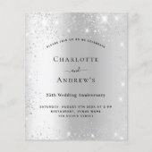 25e huwelijksverjaardag zilveren uitnodiging flyer (Voorkant)