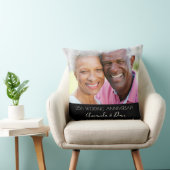 25e huwelijksverjaardag zwart foto modern kussen (Stoel)