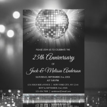 25e huwelijksverjaardagsfeest Zilveren Disco Bal